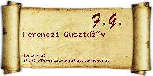 Ferenczi Gusztáv névjegykártya